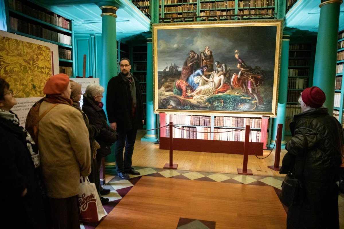 DEBRECEN kollegium konyvtar Orlai Petrich Soma festmeny foto: miskolczi jános